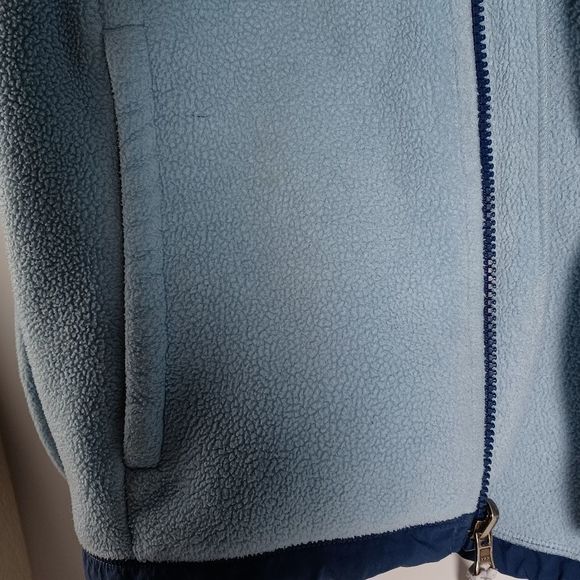 The North Face Womens denali Polartec jacket medium Ice Blue Navy Full Zip - Picture 12 of 14